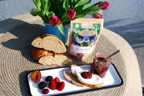 Chia fruitspread (voor 5 glazen à 200ml)