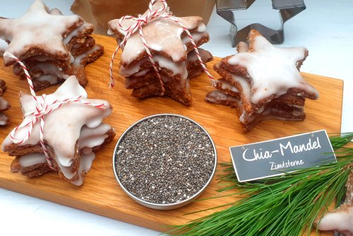 Chia almond cinnamon stars