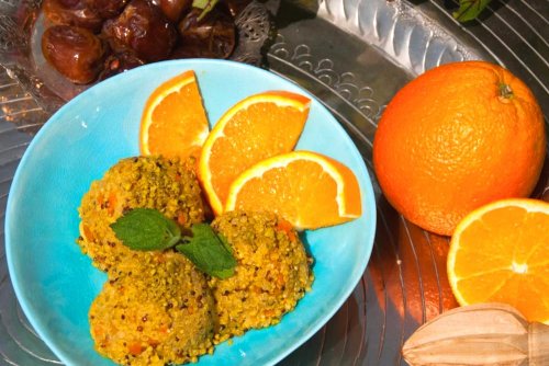 Golden Quinoa Bowl with dates and turmeric