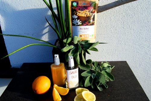 Sage deodorant spray with lemon & orange