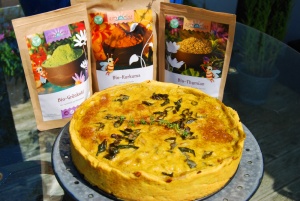 Vegetable quiche with thyme