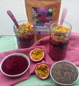 Blueberry chia passion - for breakfast or in between meals