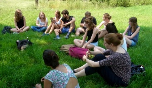 Diskussion mit Studenten