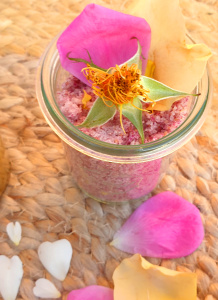 Body scrub Rose with sea salt