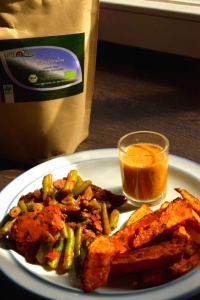 Veggie Bohnenpfanne mit Kürbispommes