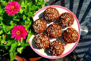 Muffins mit Kirschen