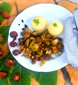 Rosenkohl mit Maronen & Kartoffel-Selleriepüree