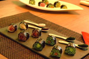 Sushi Variationen mit Spirulina