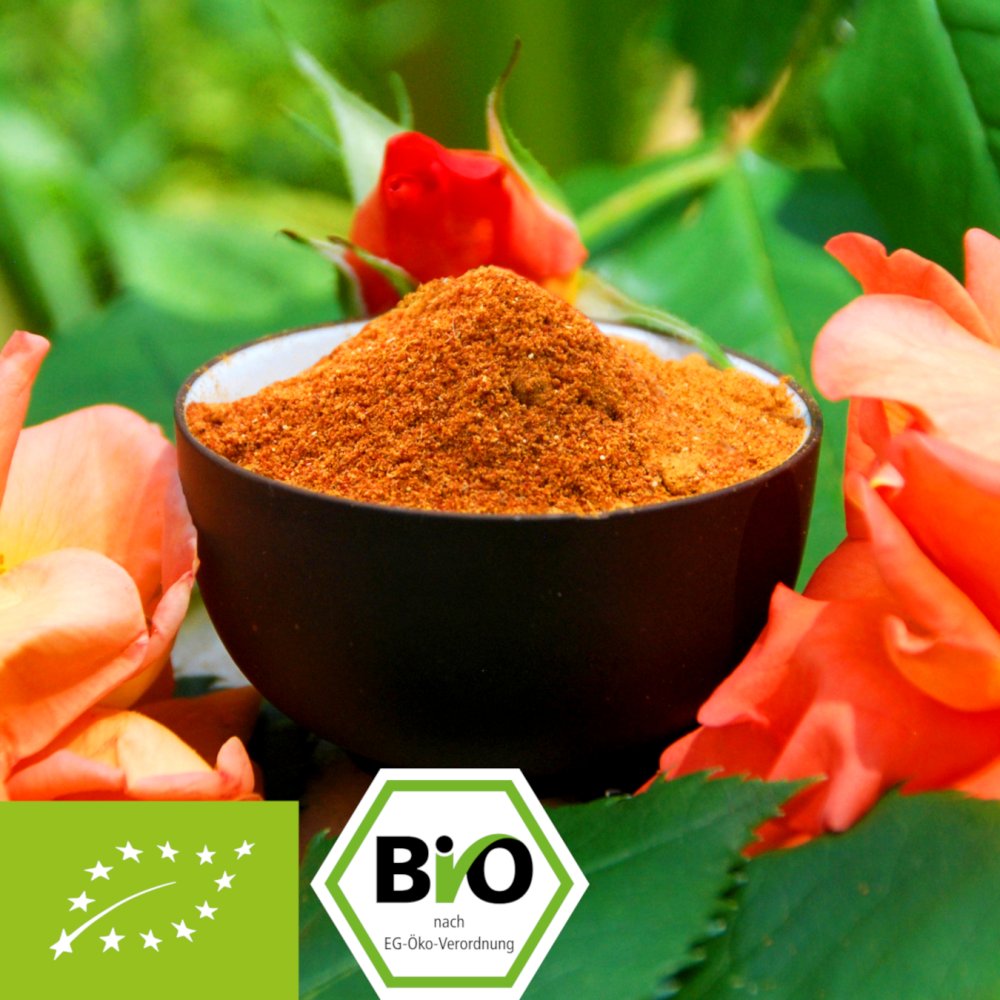 Organic rosehip powder from the whole fruit Air dried EU