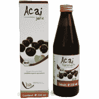 Organic Acai Juice - 100% - 330ml glass bottle image 1