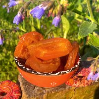Halve abrikozen met appelstroop - osmotisch gedroogd 