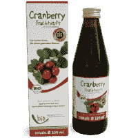 Bio Cranberry Saft - 100% - 330ml Glasflasche Bild 1