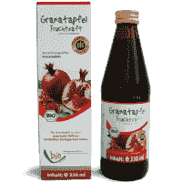 Organic Pomegranate Juice - 100% - 330ml in a glass bottle 