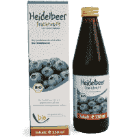 Bio Heidelbeer Saft - 100% - 330ml Glasflasche 