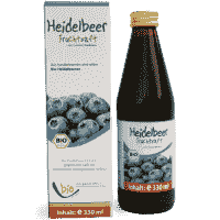 Biologisch bosbessensap - 100% - 330ml glazen flesje 