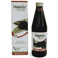 Bio Holunder Saft - 100% - 330ml Glasflasche Bild 1