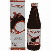 Organic Mangosteen Juice - 330ml in a glass bottle image 1