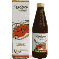 Bio Sanddorn Saft - 100% - 330ml Glasflasche 