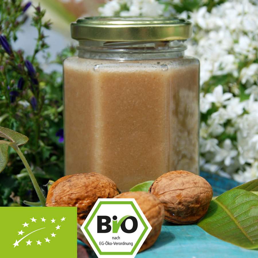 Biologische honingnootcrème met walnootpuree 