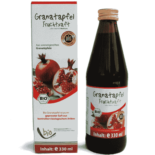 Organic Pomegranate Juice - 100% - 330ml in a glass bottle 