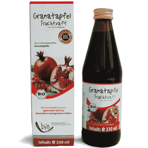 Bio Granatapfel Saft - 100% - 330ml Glasflasche 