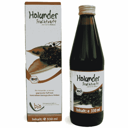 Organic Elderberry Juice - 100% - 330ml in a glass bottle 