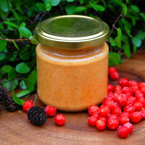 Honey with rowan / mountain ash berries 