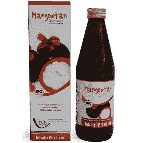 Organic Mangosteen Juice - 330ml in a glass bottle 