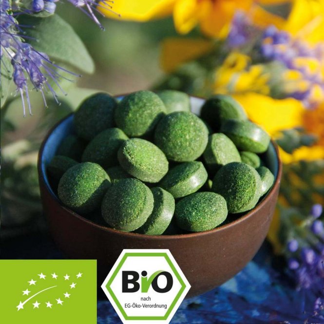 Bio Green Trio Presslinge - Gerstengras - Chlorella - Spirulina 500g