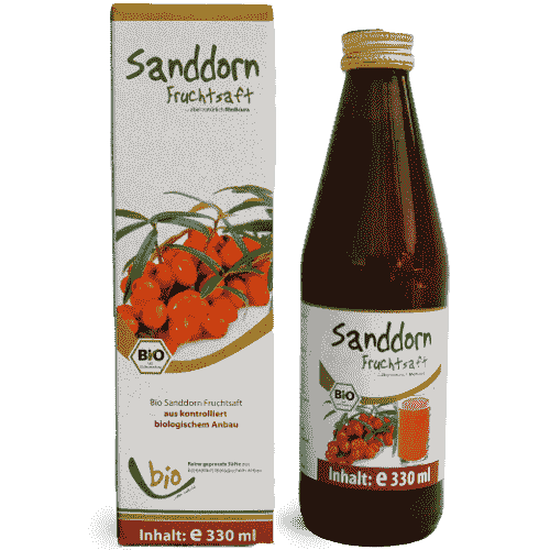 Bio Sanddorn Saft - 100% - 330ml Glasflasche 330ml