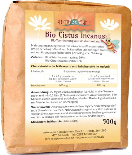 Cistus incanus - rotsrooskruid - zonder toevoegingen beeld 5