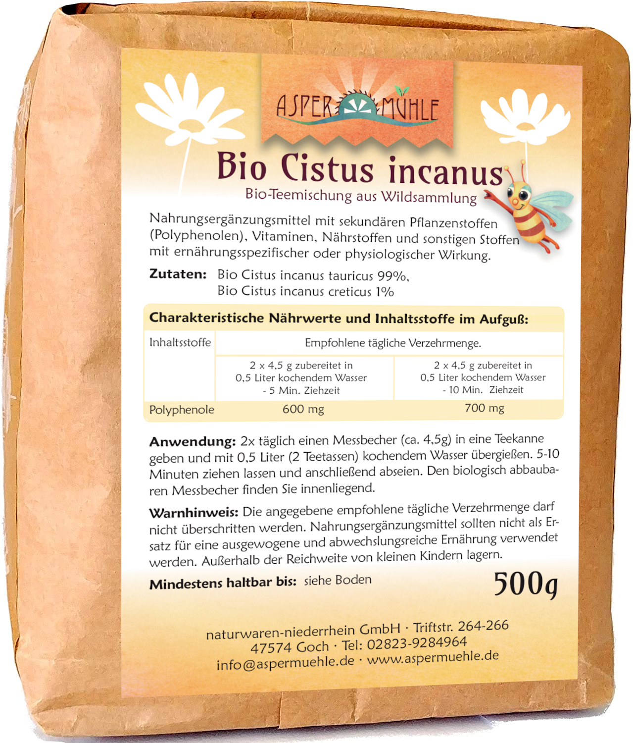 Cistus incanus Tee - Zistrosenkraut - ohne Zusätze - Bioqualität Bild 5