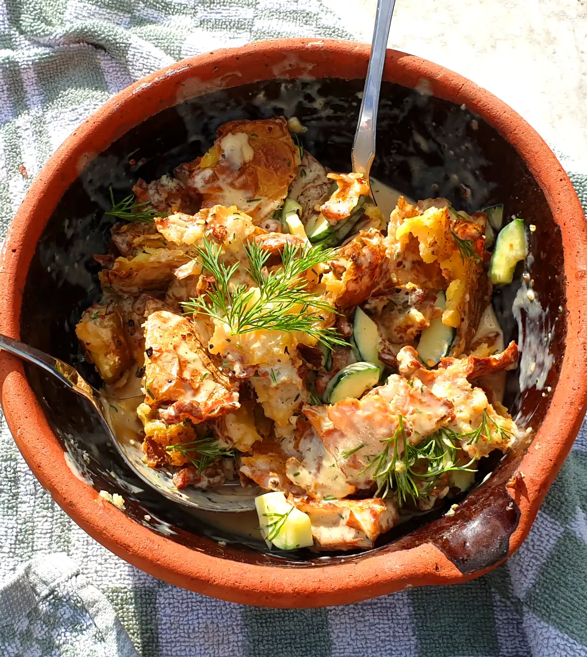 Crispy potato salad