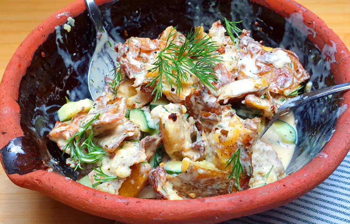 Crispy potato salad