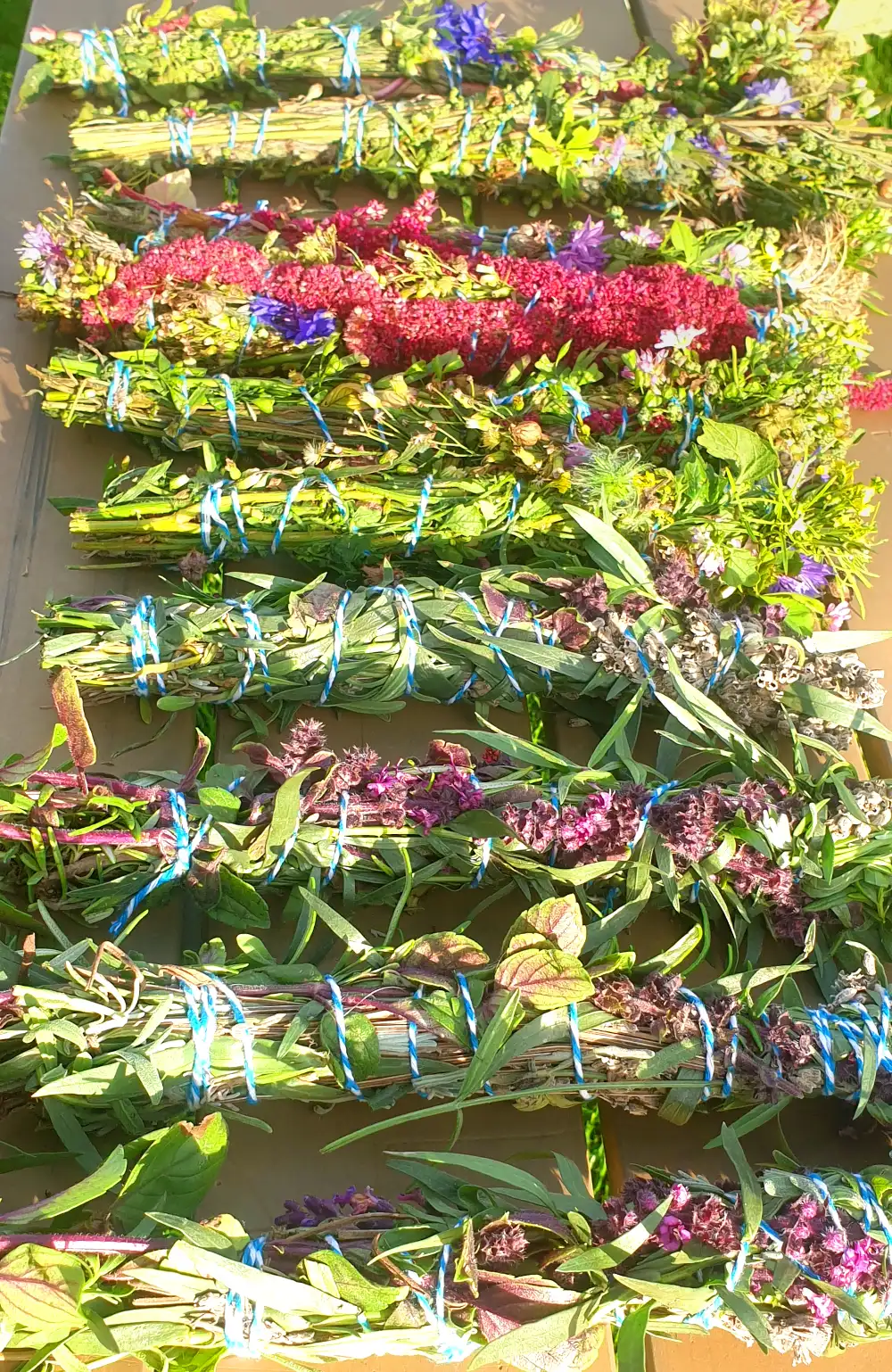 Wierookbundel met lokale zomerkruiden & wilde bloemen