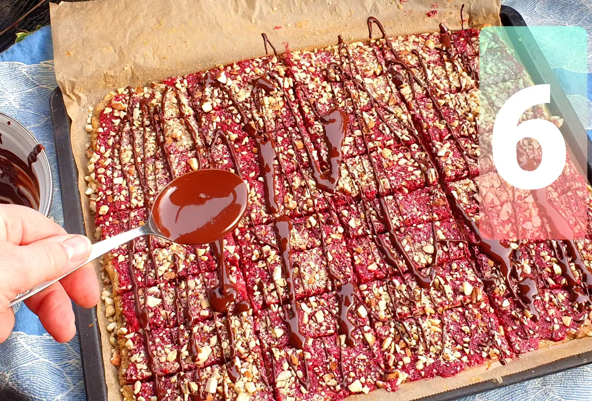 No Bake Riegel mit Schokolade