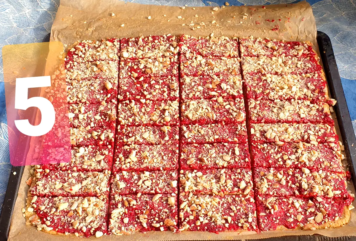 No Bake Riegel geschnitten