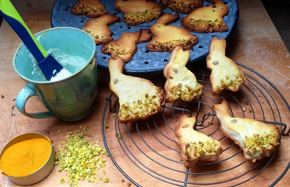 Baked Easter bunny cookies