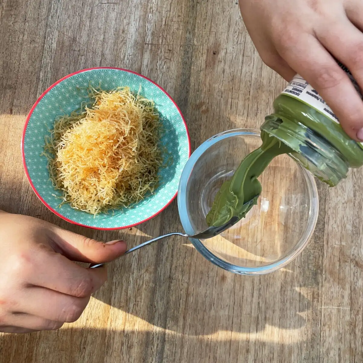 Rijstnoedels met pistachecrème 1