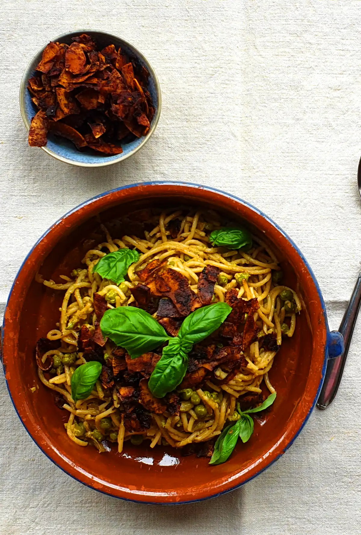 Spaghetti mit Kokoschips