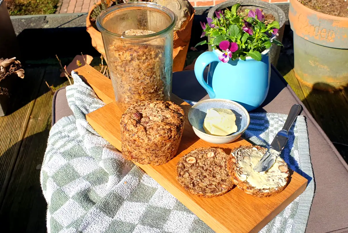 Bread in a preserving jar