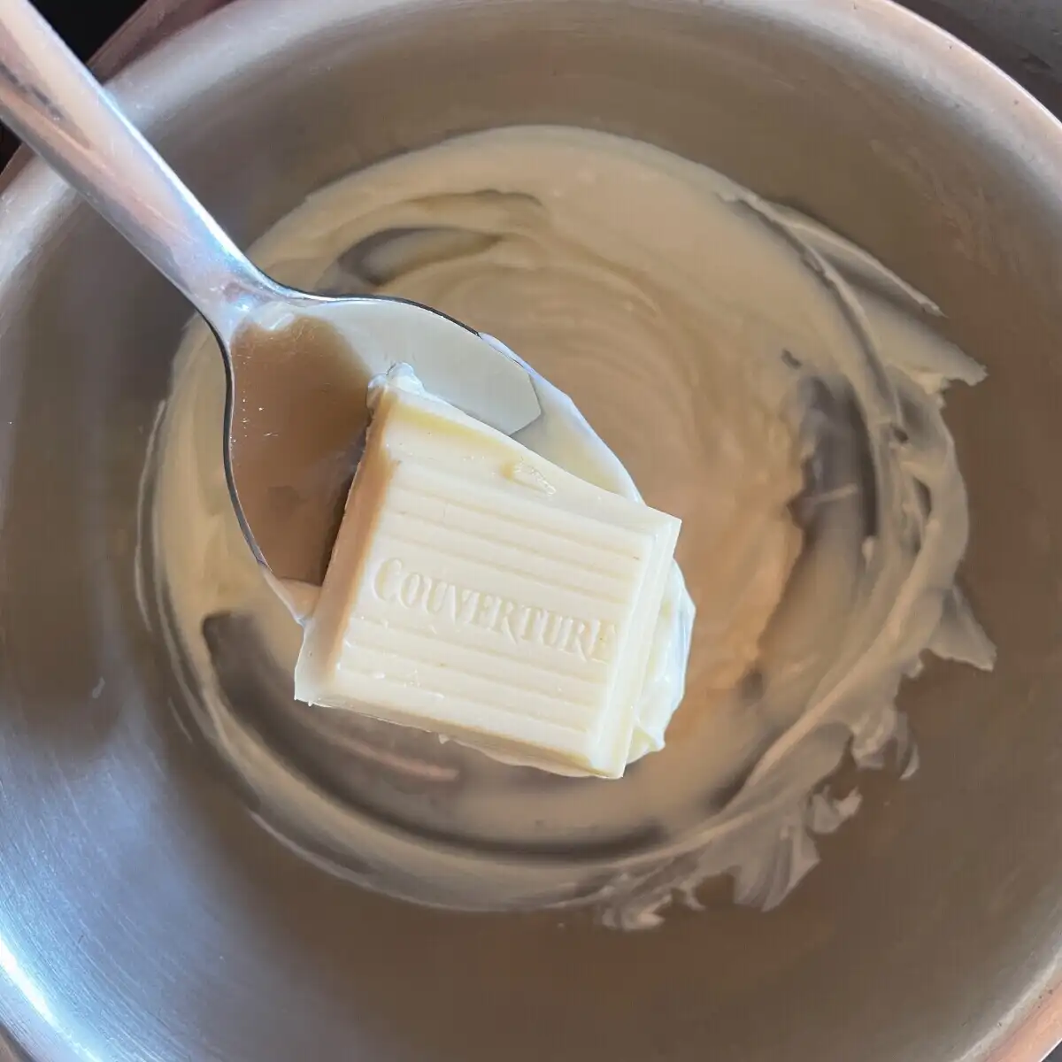 Witte chocolade gesmolten