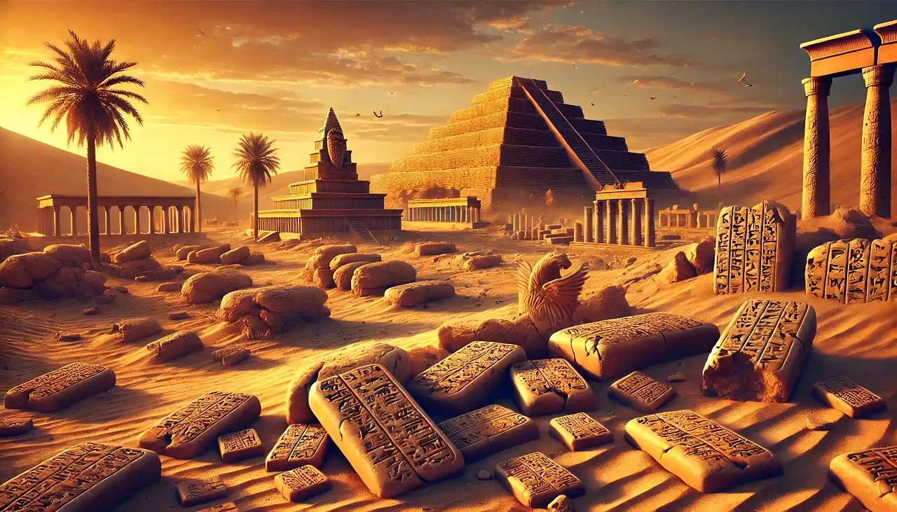 Tafeln mit Keilschrift im alten Babylon