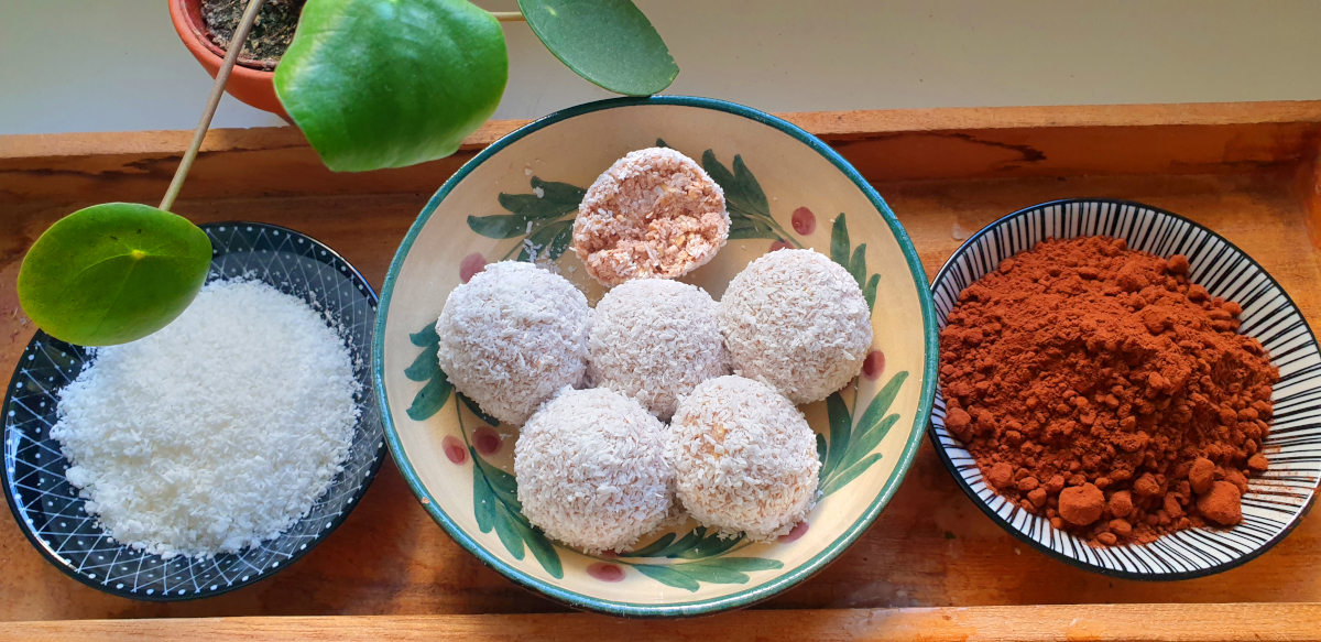 Kokosbällchen und Zutaten