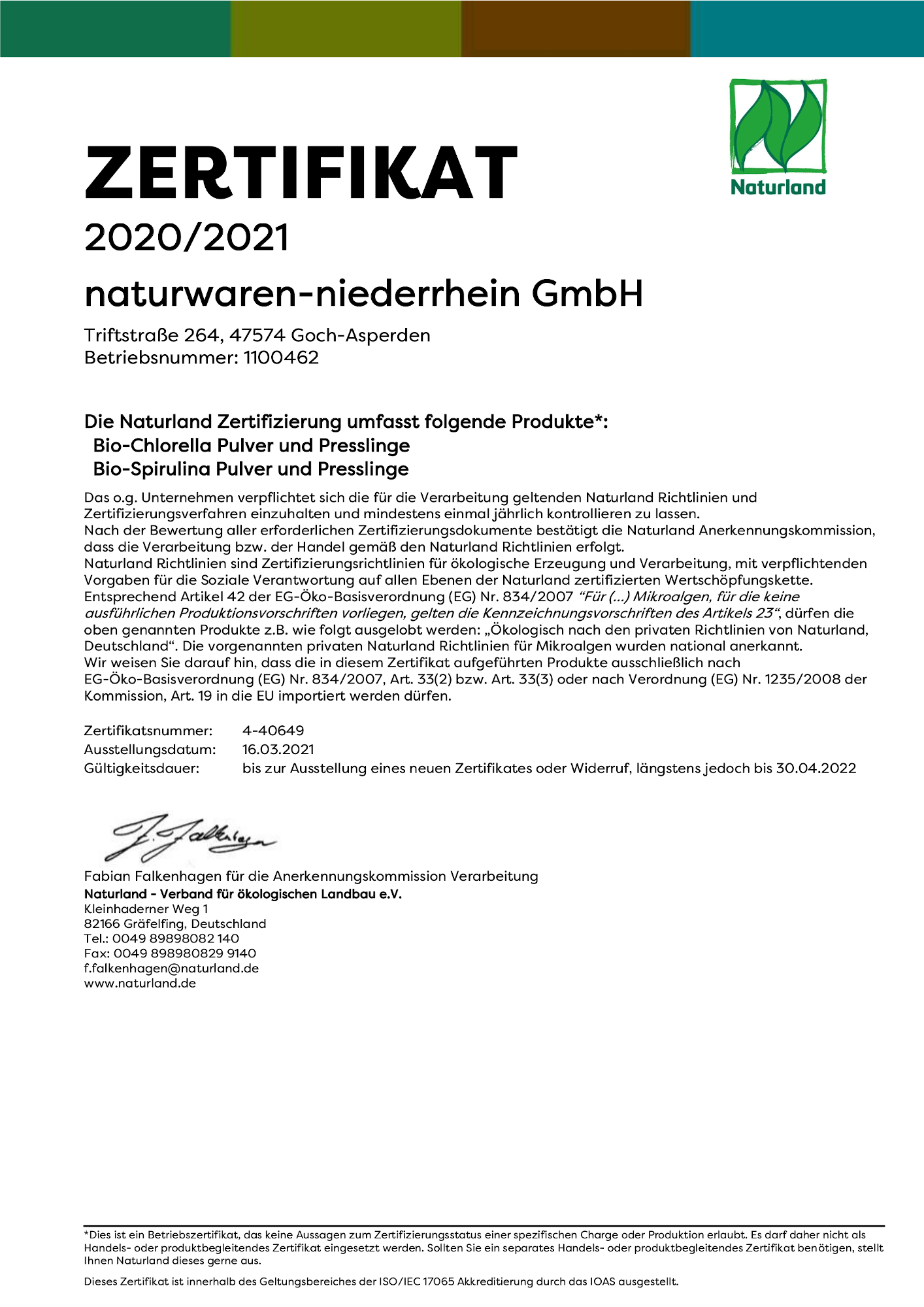 Specimen architect Pakistan Naturlandcertificaat | aspermuehle.de