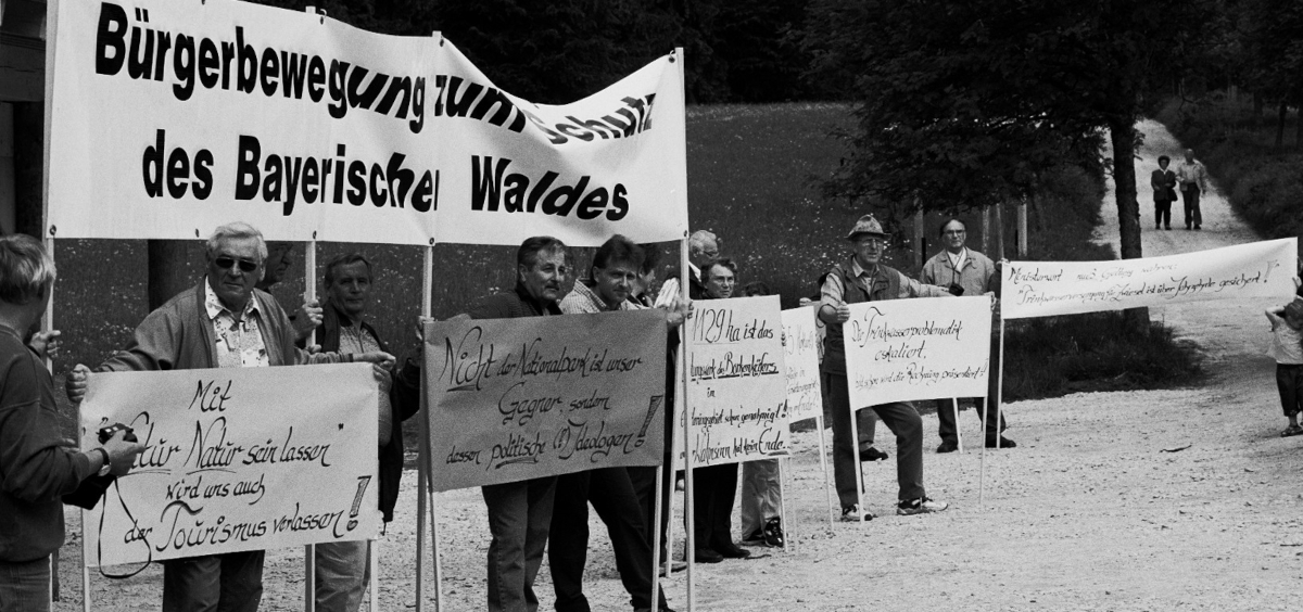 Protest gegen den bayrischen Nationalpark